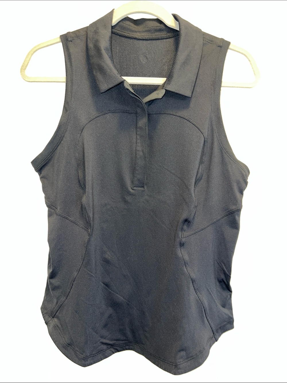 lululemon athletica Sleeveless Golf Tennis Sz 10 Polo Tank Top - Black